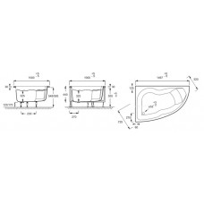 Акриловая ванна 150х100 см Jacob Delafon Micromega Duo E60221-00 с отверстиями для ручек