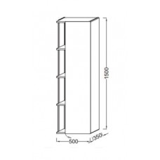 Шкаф-пенал Jacob Delafon Terrace 50 см EB1179D-F26 сливовый глянцевый