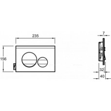 Кнопка смыва Jacob Delafon E20859-CP-MWH матовый белый и хром глянцевый