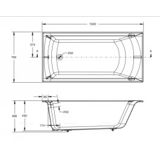 Чугунная ванна Jacob Delafon Biove 150х75 E6D903-0, белый