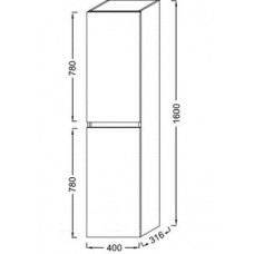 Шкаф-пенал Jacob Delafon Tolbiac 40 см EB2385-J5 белый блестящий