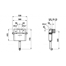 Смывной бачок скрытого монтажа Laufen Installation System 8.9466.4.000.000.1