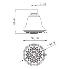 Верхний душ Lemark, хром LM8043C