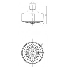 Верхний душ Lemark, хром LM8041C