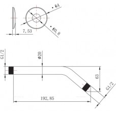 Кронштейн для верхнего душа Lemark, LM8031C