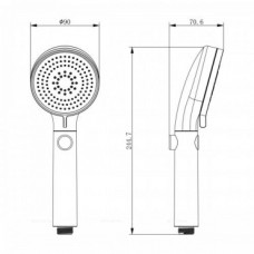 Душевая лейка Lemark LM0818СW 4-функциональная, LM0818CW