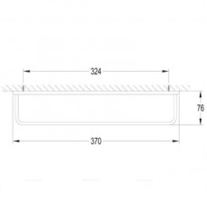 Вешалка для полотенца Omnires Darling 37 см (черная BLH), DA70230BL