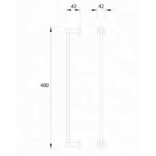 Вешалка для полотенца Omnires Modern Project 40 см (брашированное золото), MP60214GLB