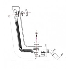 Слив-перелив Omnires CGS (хром), TK104-PLUS-3.01+64-SCR
