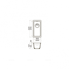 Дополнительная мойка Omoikiri Kata 20-U-GR leningrad grey, 4993376