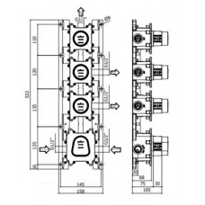 Скрытая монтажная часть для смесителя Paffoni Modular Box MDBOX019 нейтральный матовый