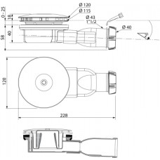 Сифон для поддонов Radaway R400W
