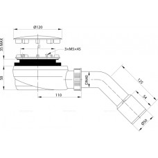 Сифон Radaway R580Black для поддонов, черный