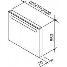 Зеркало 60 см Ravak Chrome X000000968, бежевый