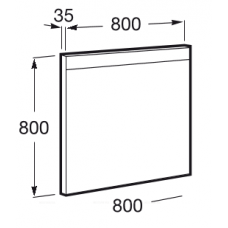 Зеркало с подсветкой 80 см Roca Prisma 812264000