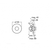 Кнопка смыва Roca Fluent 5A9A24C00 хром