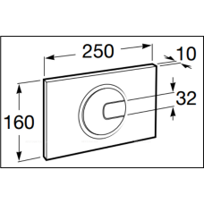 Кнопка смыва Roca PL-4 890098000 белая