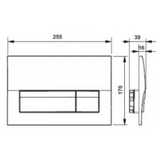 Кнопка смыва Roca Active 8901170B1, хром