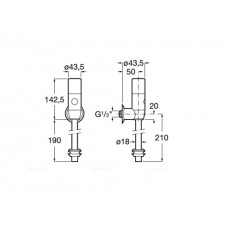 Сливной механизм для писсуара Roca Sentronic-V 5A9A79C00