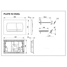 Клавиша смыва для унитаза Roca In-Wall Active 52B 8901150B0 белый