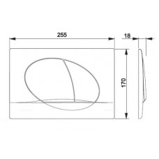 Клавиша смыва для унитаза Roca In-Wall Active 42B 8901140B2 матовый хром