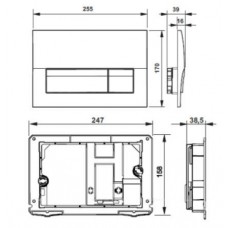 Клавиша смыва для унитаза Roca In-Wall В01 8901170B0 белый