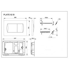 Клавиша смыва для унитаза Roca In-Wall Active 62B 8901160B0 белый
