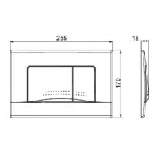 Клавиша смыва для унитаза Roca In-Wall Active 32B 8901130B1 глянцевый хром