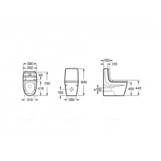 Спинка для сиденья Roca Khroma 80165AF3T, красный