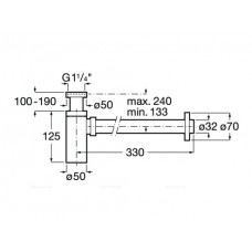 Сифон для раковины Roca 1 1/4 Basic 506406300