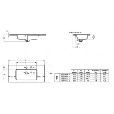 Раковина 80 см Roca The Gap 3279AA000 белый
