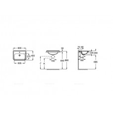 Раковина 60 см Roca Carmen 3270A5560 черный