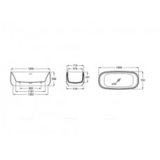 Ванна из композитного материала Surfex® Roca Beyond 160х75 248465000