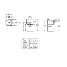 Раковина Roca Beyond 43x43 3270B1640 Onix