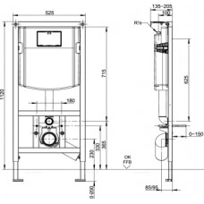 Инсталляция Villeroy&Boch ViConnect для унитаза, 92242700