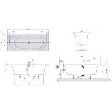 Акриловая ванна Villeroy & Boch Loop & Friends 170х70 см UBA177LFO2V-01