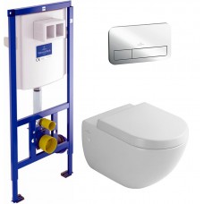 Комплект унитаза Villeroy & Boch Subway Plus 660010R1P+9M55S101+92246100+92249061
