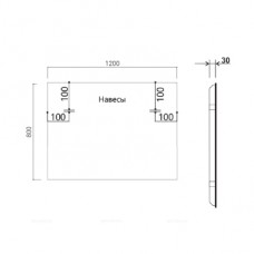 Зеркало Vincea LED, 1200х800, VLM-3VN120