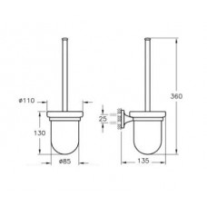 Держатель ёршика VitrA Marin A44948, хром