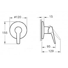 Гигиенический душ со смесителем VitrA Hygienic A49271EXP, на 2 отверстия