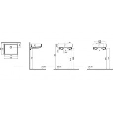 Раковина VitrA ArchiPlan 45 см 7403B003-0012, белая