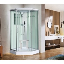 Душевая кабина WeltWasser WW500 100х100 см Nesse 1002 профиль хром, стекло прозрачное