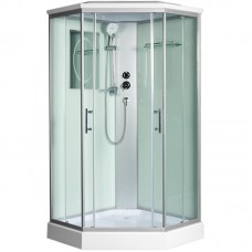 Душевая кабина WeltWasser WW500 100х100 см Nesse 1002 профиль хром, стекло прозрачное