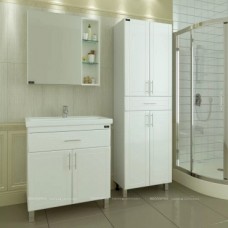Зеркальный шкаф СаНта Дублин 75 см 123006 белый
